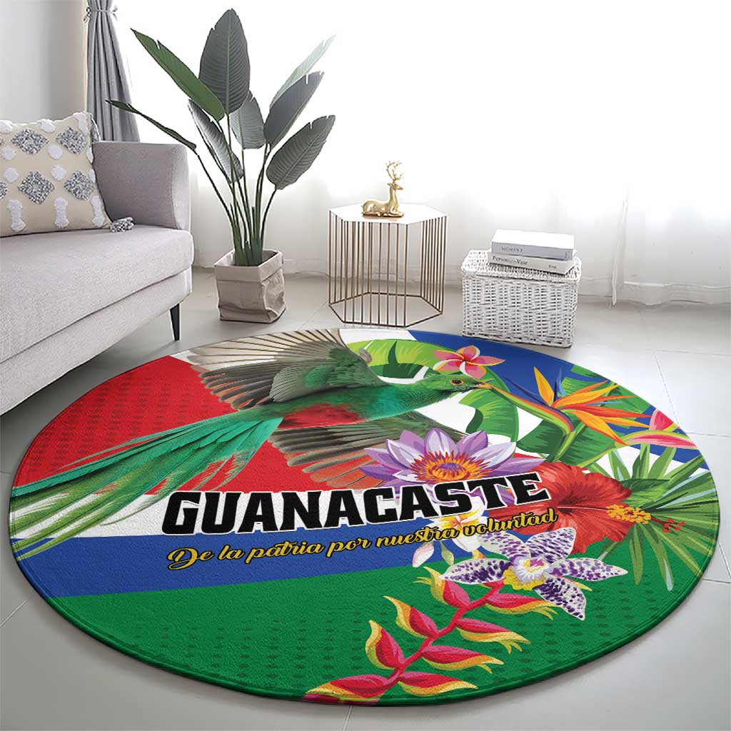 Costa Rica Guanacaste Day Round Carpet Resplendent Quetzal Tropical Flowers - Wonder Print Shop