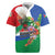 Costa Rica Guanacaste Day Rugby Jersey Resplendent Quetzal Tropical Flowers - Wonder Print Shop