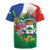 Costa Rica Guanacaste Day Rugby Jersey Resplendent Quetzal Tropical Flowers - Wonder Print Shop