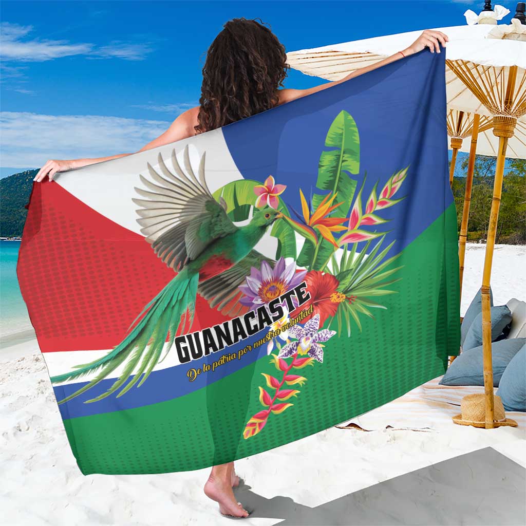 Costa Rica Guanacaste Day Sarong Resplendent Quetzal Tropical Flowers - Wonder Print Shop