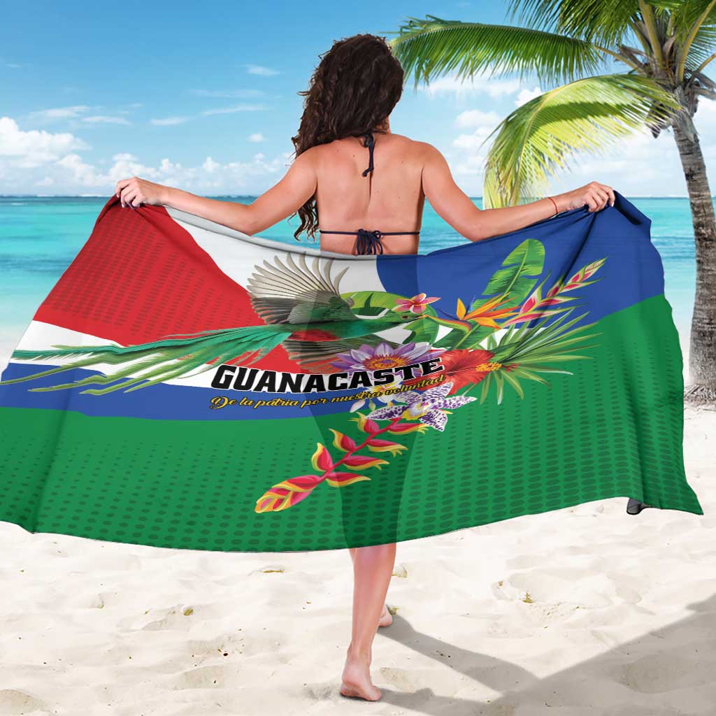 Costa Rica Guanacaste Day Sarong Resplendent Quetzal Tropical Flowers - Wonder Print Shop