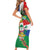 Costa Rica Guanacaste Day Short Sleeve Bodycon Dress Resplendent Quetzal Tropical Flowers - Wonder Print Shop