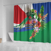 Costa Rica Guanacaste Day Shower Curtain Resplendent Quetzal Tropical Flowers - Wonder Print Shop
