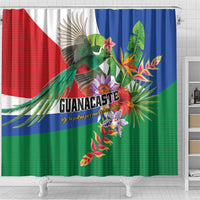 Costa Rica Guanacaste Day Shower Curtain Resplendent Quetzal Tropical Flowers - Wonder Print Shop
