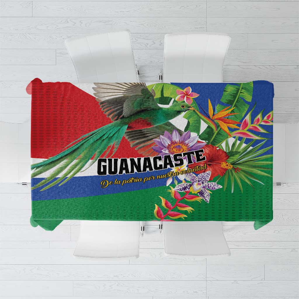 Costa Rica Guanacaste Day Tablecloth Resplendent Quetzal Tropical Flowers - Wonder Print Shop