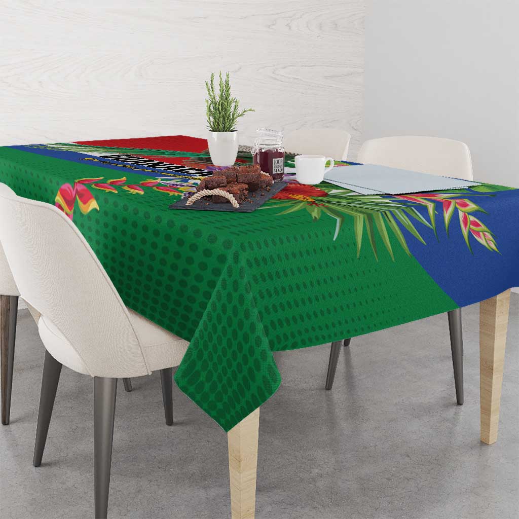 Costa Rica Guanacaste Day Tablecloth Resplendent Quetzal Tropical Flowers - Wonder Print Shop