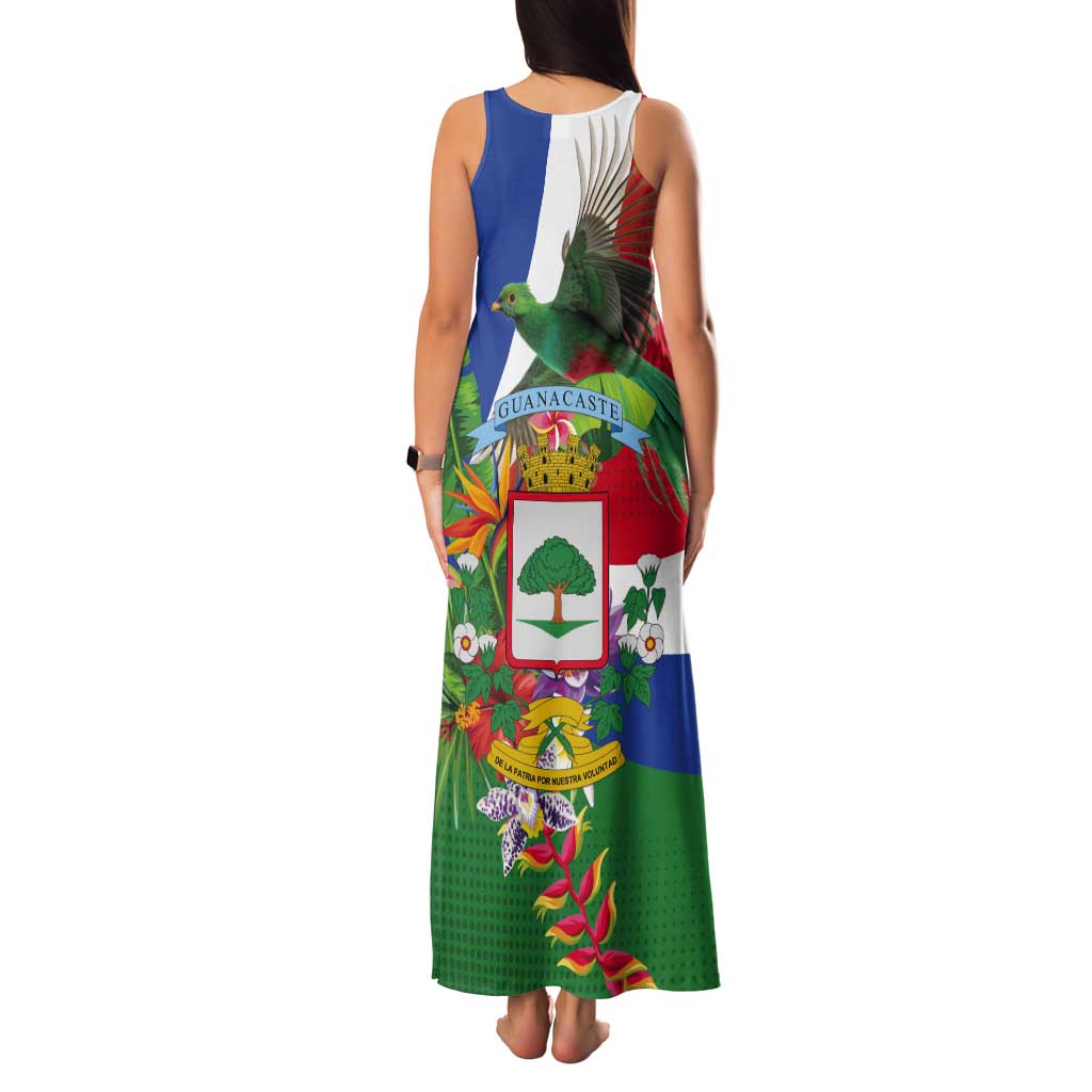 Costa Rica Guanacaste Day Tank Maxi Dress Resplendent Quetzal Tropical Flowers - Wonder Print Shop