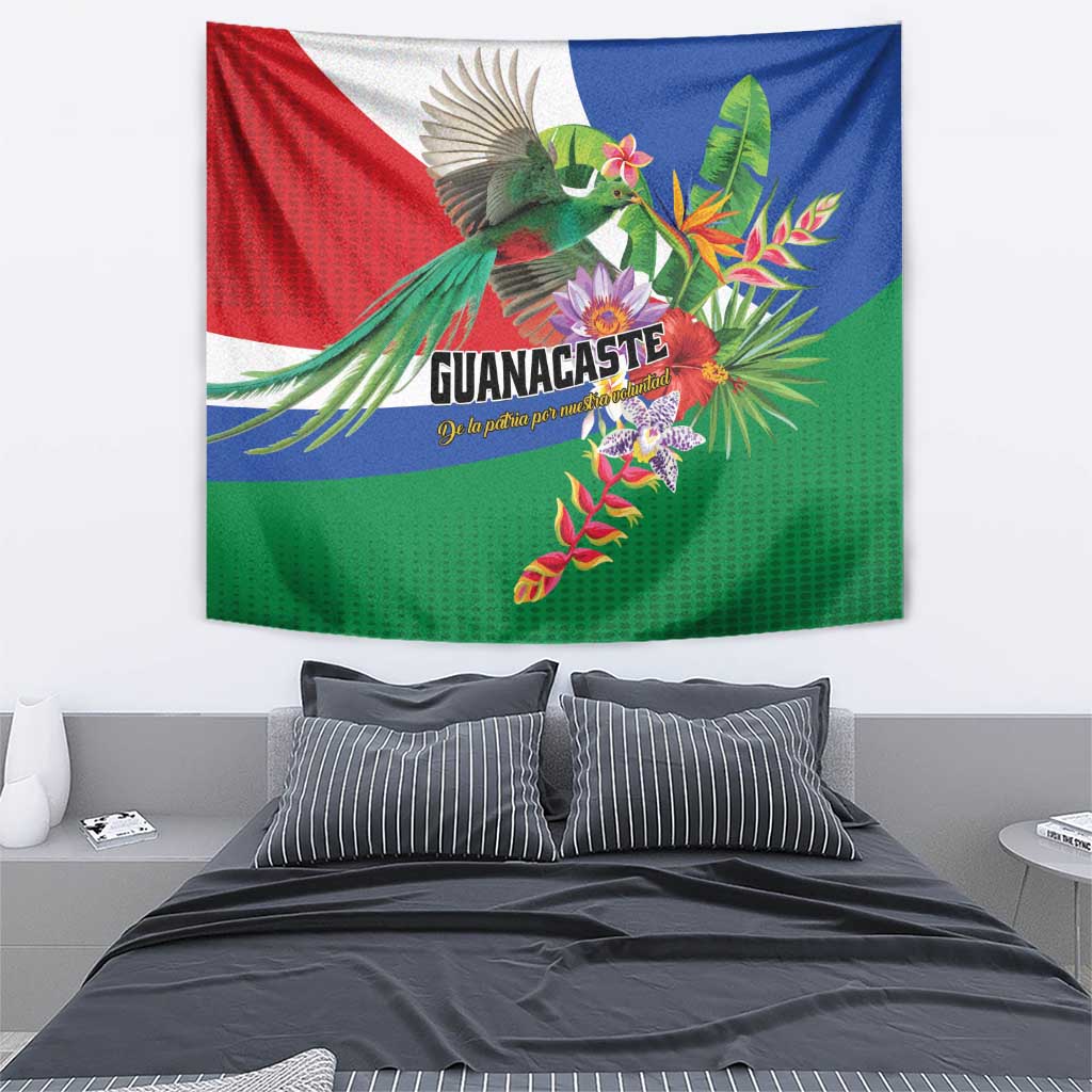 Costa Rica Guanacaste Day Tapestry Resplendent Quetzal Tropical Flowers - Wonder Print Shop