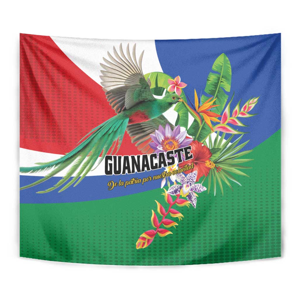 Costa Rica Guanacaste Day Tapestry Resplendent Quetzal Tropical Flowers - Wonder Print Shop