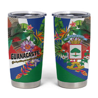 Costa Rica Guanacaste Day Tumbler Cup Resplendent Quetzal Tropical Flowers - Wonder Print Shop
