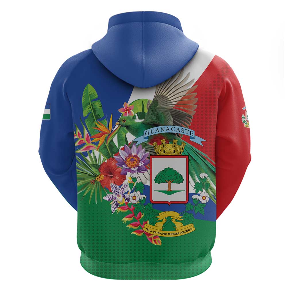 Costa Rica Guanacaste Day Zip Hoodie Resplendent Quetzal Tropical Flowers - Wonder Print Shop