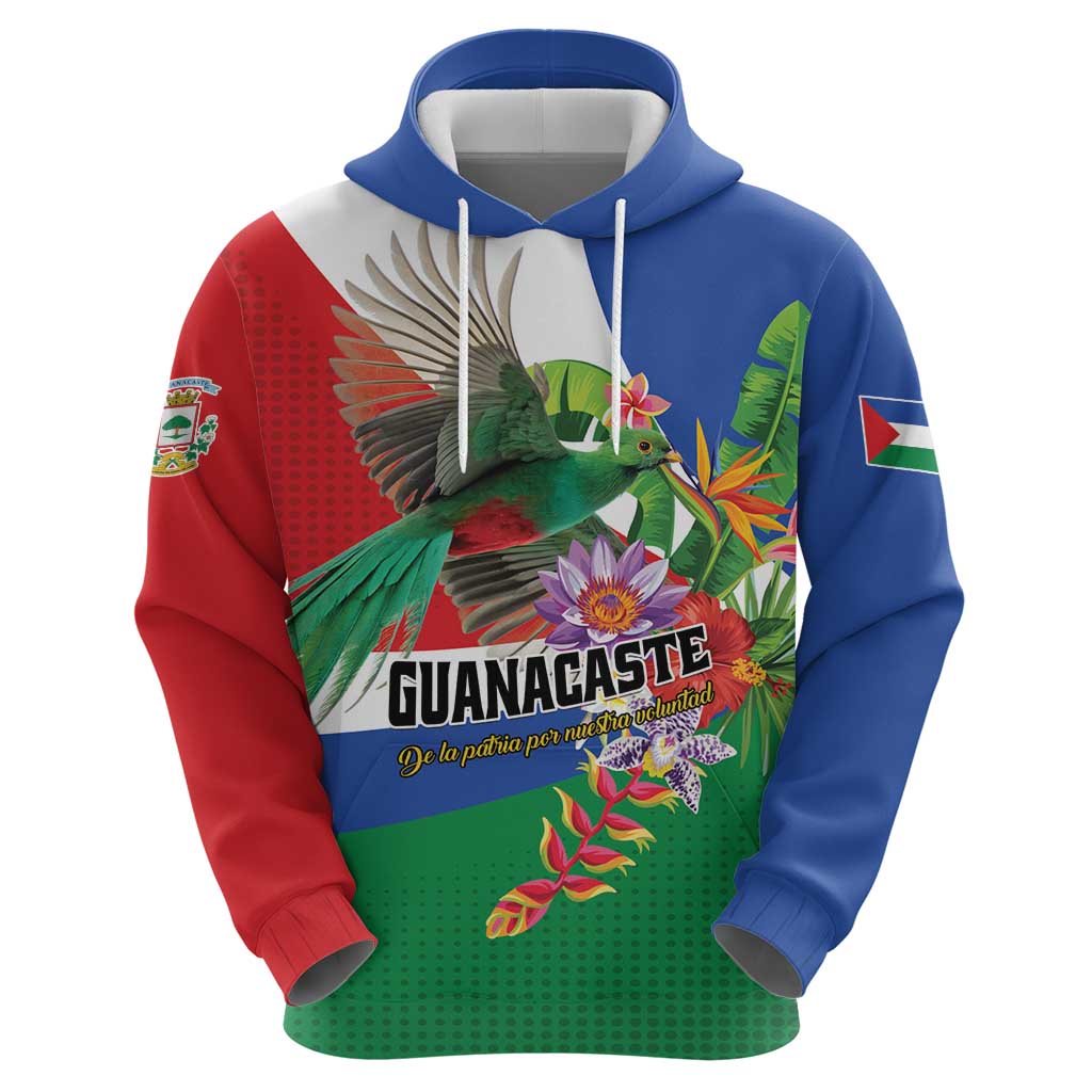 Costa Rica Guanacaste Day Zip Hoodie Resplendent Quetzal Tropical Flowers - Wonder Print Shop