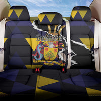 Barbados Emancipation Day Back Car Seat Cover Luxury Gold Trident - Wonder Print Shop