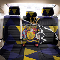 Barbados Emancipation Day Back Car Seat Cover Luxury Gold Trident - Wonder Print Shop