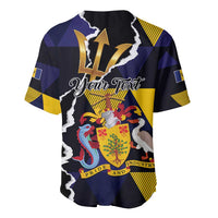 Personalized Barbados Emancipation Day Baseball Jersey Luxury Gold Trident - Wonder Print Shop