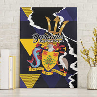 Barbados Emancipation Day Canvas Wall Art Luxury Gold Trident - Wonder Print Shop