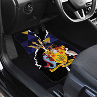 Barbados Emancipation Day Car Mats Luxury Gold Trident - Wonder Print Shop
