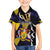 Personalized Barbados Emancipation Day Family Matching Puletasi and Hawaiian Shirt Luxury Gold Trident - Wonder Print Shop