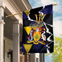 Barbados Emancipation Day Garden Flag Luxury Gold Trident - Wonder Print Shop