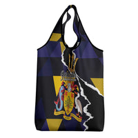 Barbados Emancipation Day Grocery Bag Luxury Gold Trident - Wonder Print Shop
