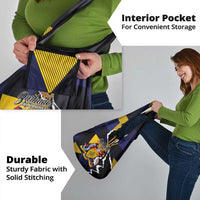 Barbados Emancipation Day Grocery Bag Luxury Gold Trident - Wonder Print Shop