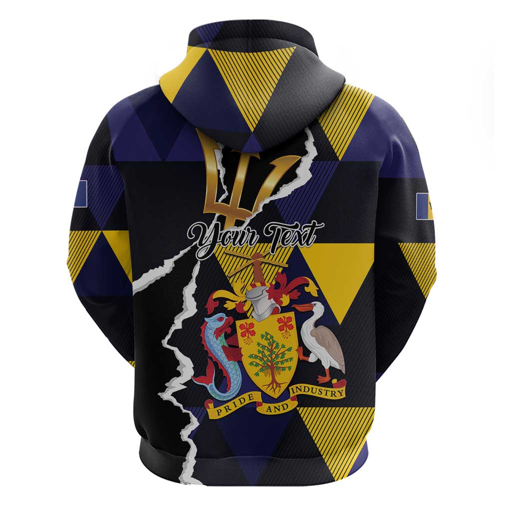 Personalized Barbados Emancipation Day Hoodie Luxury Gold Trident - Wonder Print Shop