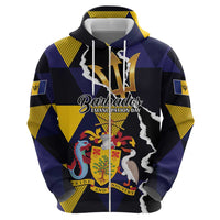 Personalized Barbados Emancipation Day Hoodie Luxury Gold Trident - Wonder Print Shop