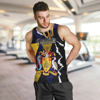 Personalized Barbados Emancipation Day Men Tank Top Luxury Gold Trident - Wonder Print Shop