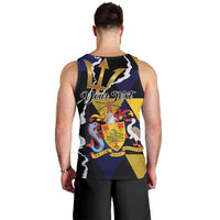 Personalized Barbados Emancipation Day Men Tank Top Luxury Gold Trident - Wonder Print Shop
