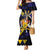 Personalized Barbados Emancipation Day Mermaid Dress Luxury Gold Trident - Wonder Print Shop