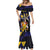 Personalized Barbados Emancipation Day Mermaid Dress Luxury Gold Trident - Wonder Print Shop