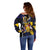 Personalized Barbados Emancipation Day Off Shoulder Sweater Luxury Gold Trident - Wonder Print Shop