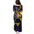 Personalized Barbados Emancipation Day Puletasi Luxury Gold Trident - Wonder Print Shop