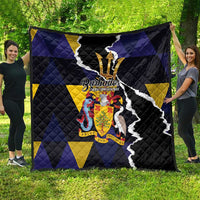 Barbados Emancipation Day Quilt Luxury Gold Trident - Wonder Print Shop