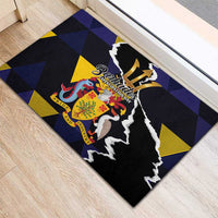 Barbados Emancipation Day Rubber Doormat Luxury Gold Trident - Wonder Print Shop