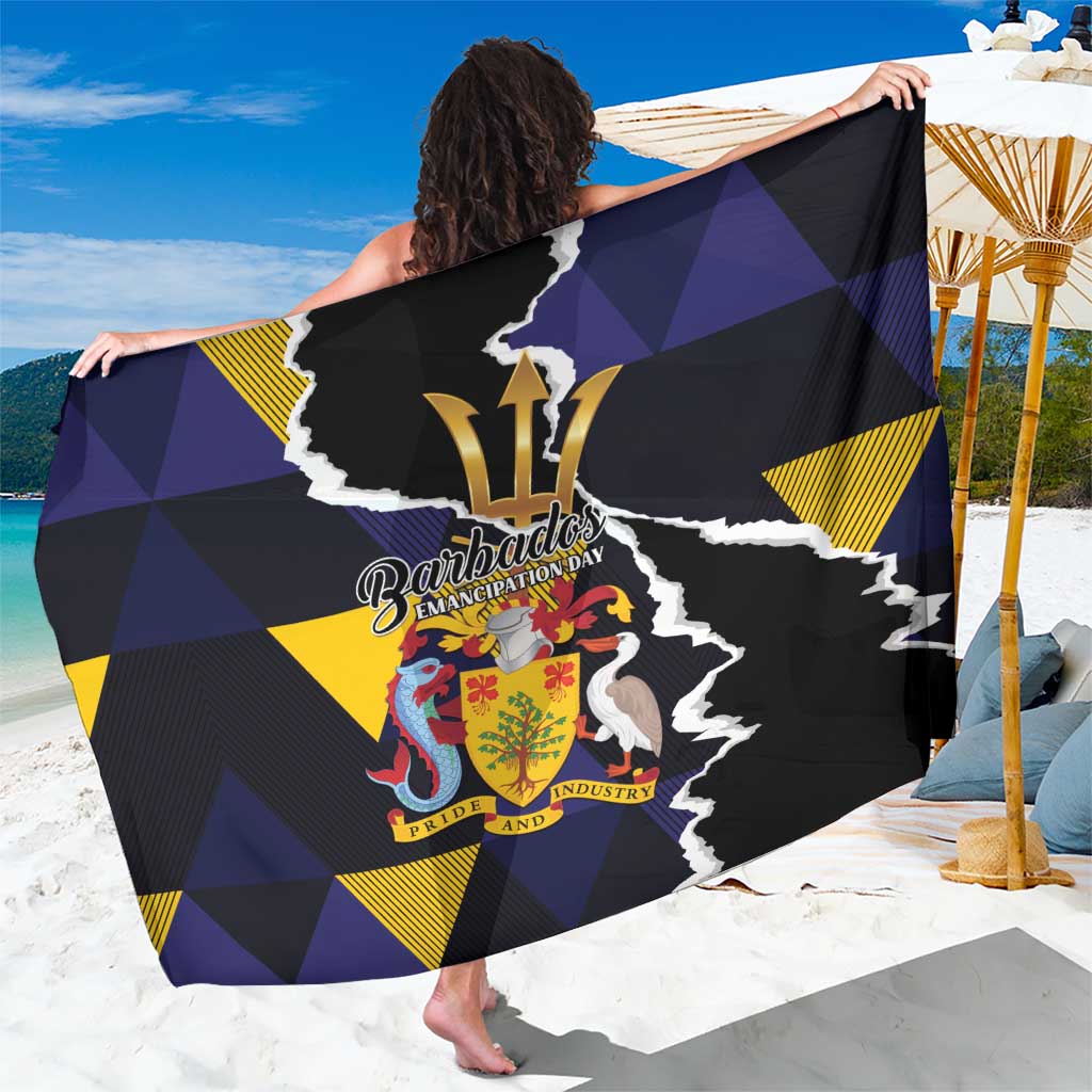 Barbados Emancipation Day Sarong Luxury Gold Trident - Wonder Print Shop