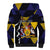 Personalized Barbados Emancipation Day Sherpa Hoodie Luxury Gold Trident - Wonder Print Shop