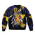 Personalized Barbados Emancipation Day Sleeve Zip Bomber Jacket Luxury Gold Trident - Wonder Print Shop