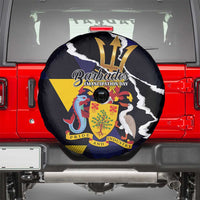 Barbados Emancipation Day Spare Tire Cover Luxury Gold Trident - Wonder Print Shop