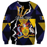 Personalized Barbados Emancipation Day Sweatshirt Luxury Gold Trident - Wonder Print Shop