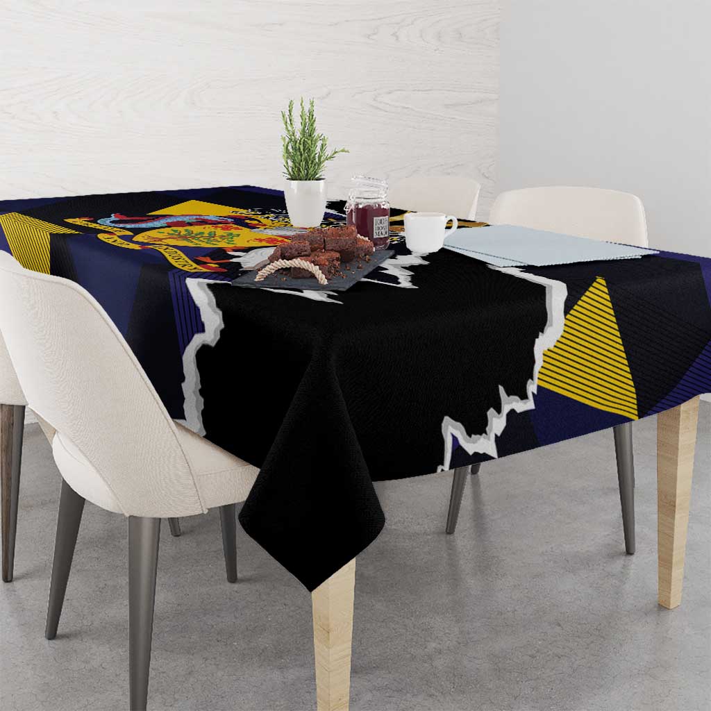 Barbados Emancipation Day Tablecloth Luxury Gold Trident - Wonder Print Shop