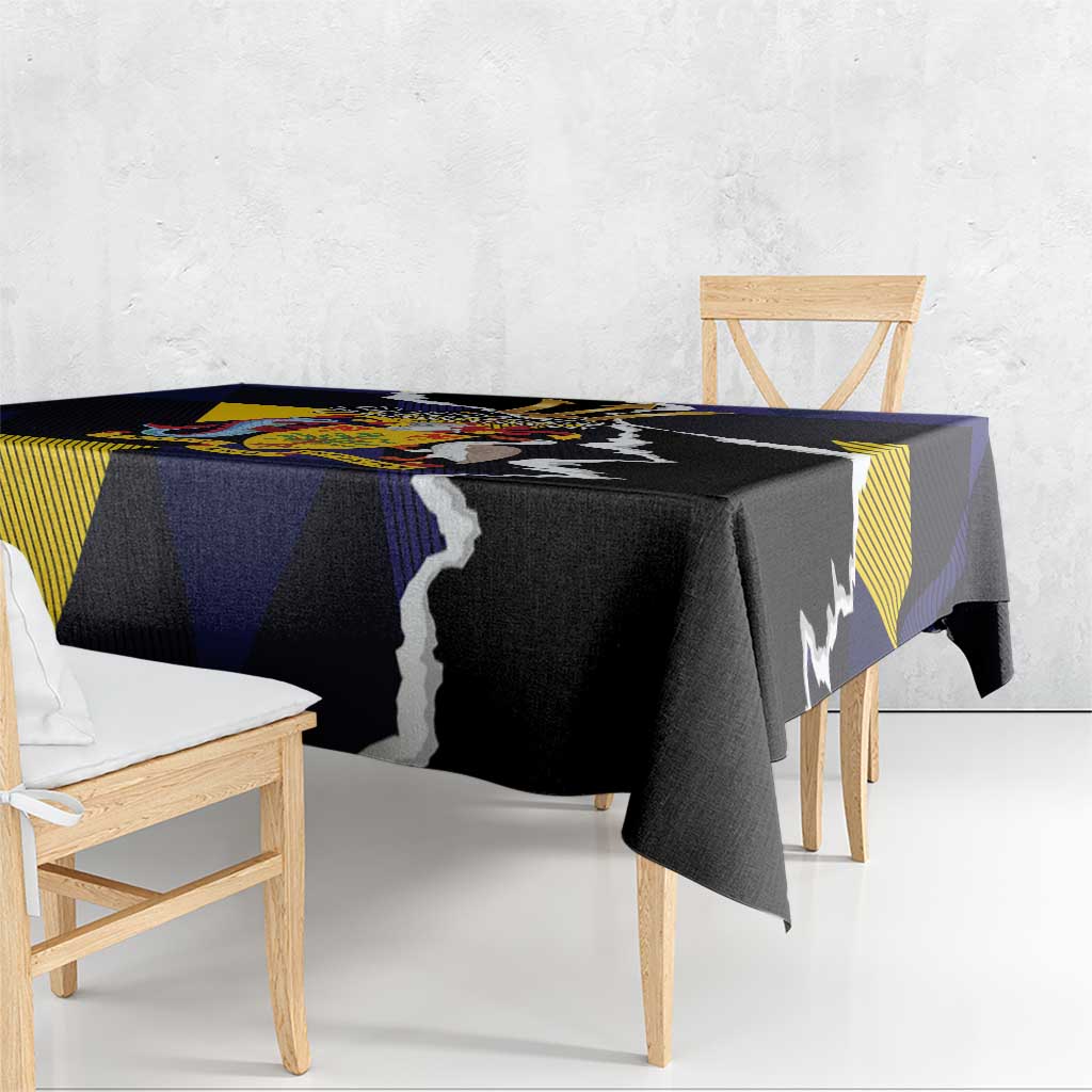 Barbados Emancipation Day Tablecloth Luxury Gold Trident - Wonder Print Shop