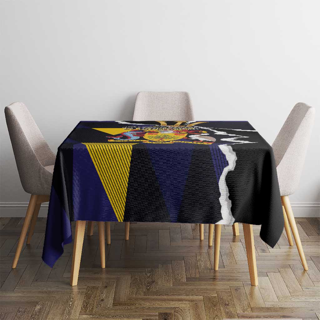 Barbados Emancipation Day Tablecloth Luxury Gold Trident - Wonder Print Shop
