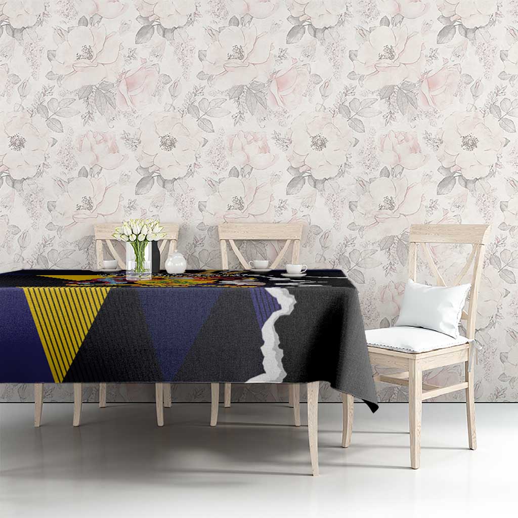 Barbados Emancipation Day Tablecloth Luxury Gold Trident - Wonder Print Shop