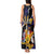 Personalized Barbados Emancipation Day Tank Maxi Dress Luxury Gold Trident - Wonder Print Shop