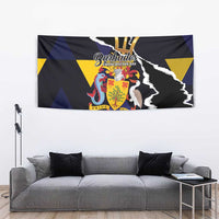 Barbados Emancipation Day Tapestry Luxury Gold Trident - Wonder Print Shop