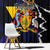 Barbados Emancipation Day Window Curtain Luxury Gold Trident - Wonder Print Shop
