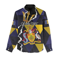 Personalized Barbados Emancipation Day Women Casual Shirt Luxury Gold Trident - Wonder Print Shop