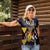 Personalized Barbados Emancipation Day Women Polo Shirt Luxury Gold Trident - Wonder Print Shop