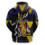 Personalized Barbados Emancipation Day Zip Hoodie Luxury Gold Trident - Wonder Print Shop
